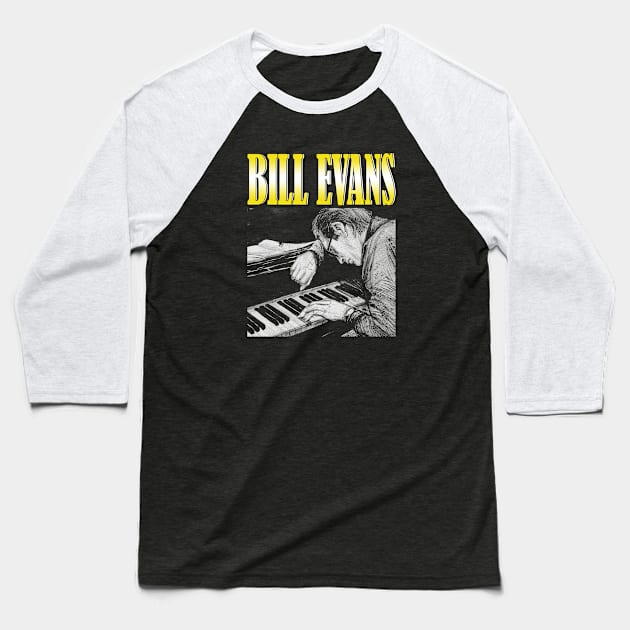 Bill Jazz Evans 5 Baseball T-Shirt by CatheGioi